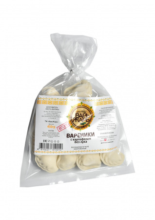 Вареники с картофелем без лука ТМ «ВАРЬЖАРЬ», 450г